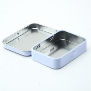 مخصص معدن أنيق صغير مستطيل القصدير مربع لالحلوى النعناع التعبئة