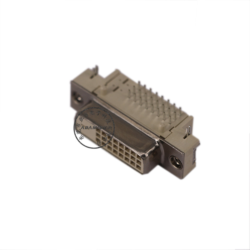 موصلات DVI 24 + 1 نوع اللحام الإناث للفيديو الرقمي