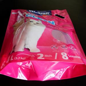 البلاستيك يقف أغذية الحيوانات الأليفة كيس التغليف مع مقبض