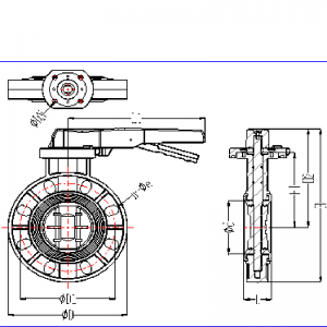 صمام فراشة upvc