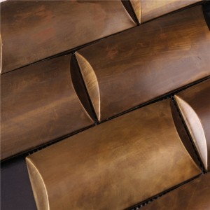 خمر النحاس فسيفساء البلاط للديكور اللوبي HSW18126