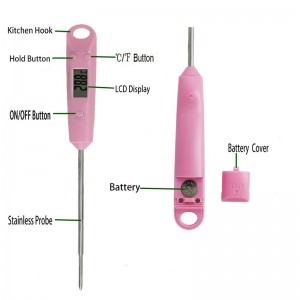 الذاتي خارج درجة حرارة عالية الدقة ميزان الحرارة الغذائية التفاضلية للمطبخ