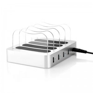 KPS-8402LC أربعة منافذ USB شاحن محطة (الولايات المتحدة / الاتحاد الأوروبي / المملكة المتحدة / الاتحاد الافريقي كابل AC)