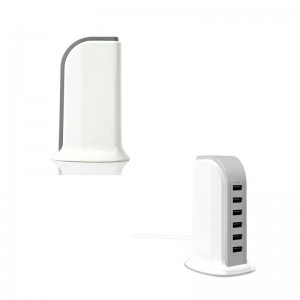 محول التيار المتردد بست منافذ USB KPS-8405LC (مع كابل التيار المتردد القابل للفصل)