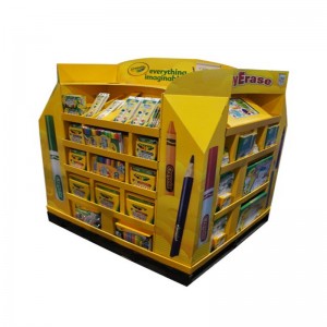 عيد الميلاد ورقة ترويج المنتج عرض موقف مع العرف مصنوعة من المعدن 4 الجانب أو البلاستيك