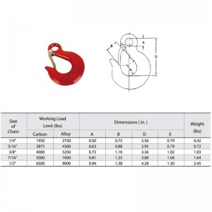 G80 العين حبال هوك مع مزلاج رسمها