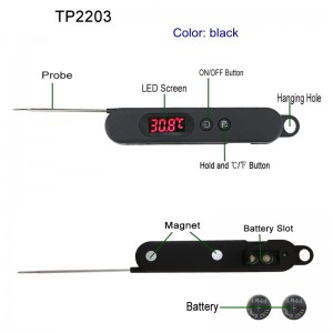 Thermopro TP2203 الرقمية الغذاء حرارة ترمومتر لحظة قراءة اللحوم الحرارة للمطبخ شواء شواء المدخن