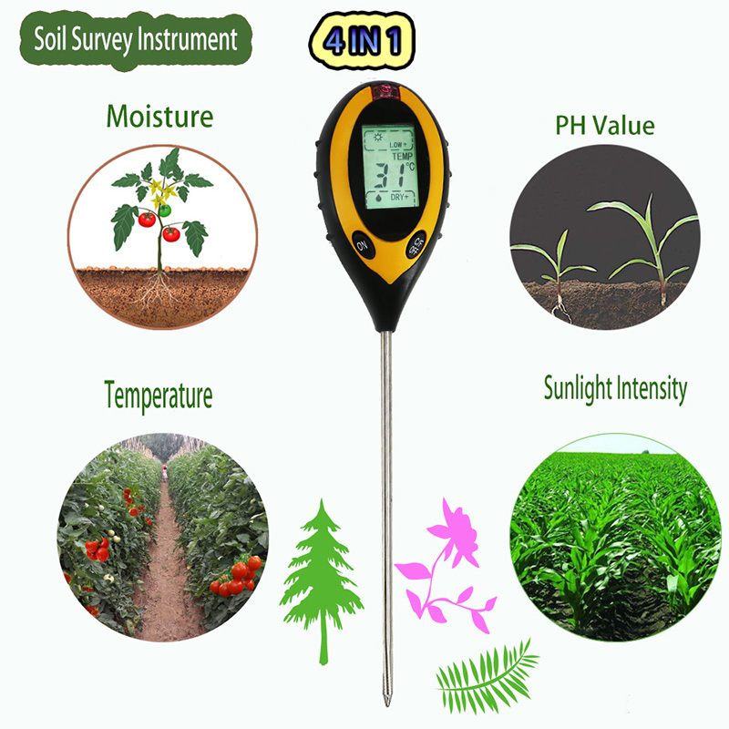 طقم اختبار التربة لترطيب الحرارة الأكثر موثوقية مناسبة للحديقة مزرعة الأعشاب والنباتات