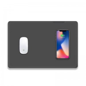 KPS-HBQ22 2in1 مخصص QI 5W الجلود عالية الجودة رقيقة لوحة الماوس شاحن لاسلكي