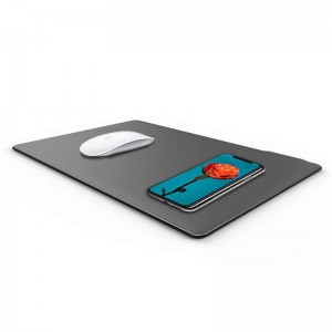 KPS-HBQ22 2in1 مخصص QI 5W الجلود عالية الجودة رقيقة لوحة الماوس شاحن لاسلكي