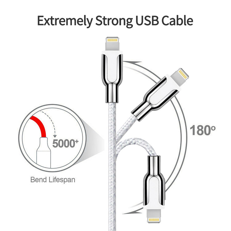 KPS-8445CB سبائك الزنك النايلون / غزل القطن كابل USB