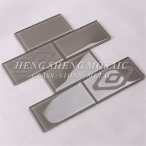 HSP42 عالية الجودة نمط الزجاج فسيفساء بلاط الموزاييك مترو الانفاق للمطبخ باكسبلاش الجدران