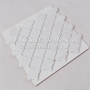 Hsc43 كارارا الأبيض الرخام الطبيعي حجر السداسي اتيرجيت فانوس شكل فسيفساء بلاط المطبخ باكسبلاش الحمام أرضية جدار