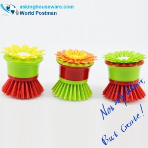 فرشاة صغيرة لتنظيف المطبخ على شكل زهرة AKDB002