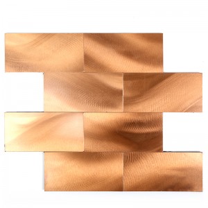 مترو المعادن الألومنيوم فسيفساء قش وعصا بلاط ملصقات للمطبخ باكسبلاش