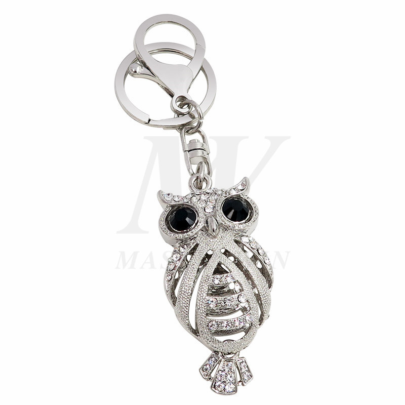 OWL سلسلة المفاتيح المعدنية مع Crystals_KC17-014