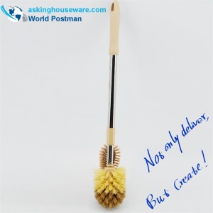 Akbrand فرشاة المرحاض فرشاة الفولاذ المقاوم للصدأ مرنة مع فرشاة تنظيف متعددة الوظائف الصغيرة