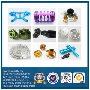 التصنيع باستخدام الحاسب الآلي طحن وتحول ملون أنودة الألومنيوم CNC تشكيلة أجزاء