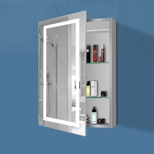 الاتحاد الأوروبي والولايات المتحدة الأمريكية الفاخرة LED مضاءة الخلفية مرآة الحمام الطب مجلس الوزراء ENE-AC-101