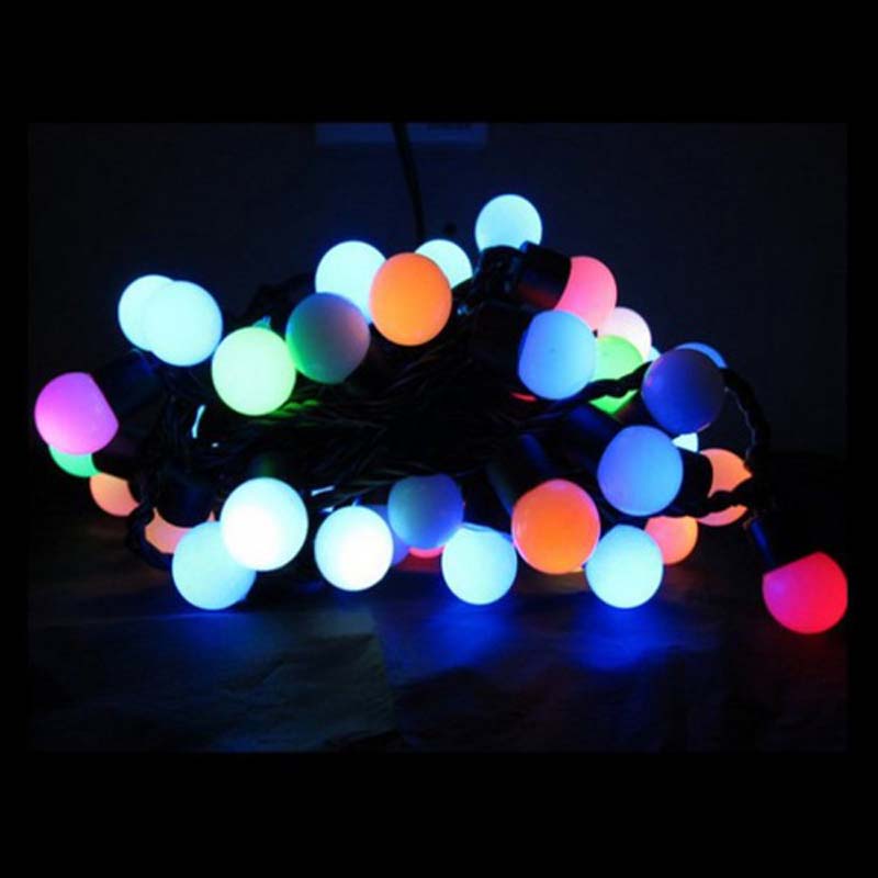 أضواء LED سلسلة الكرة لون عيد الميلاد الكرة سلسلة أضواء الأنوار الديكور