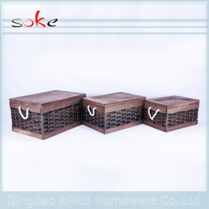 طبيعيّ pe راتان مقبض يحوك مخزن تخزين