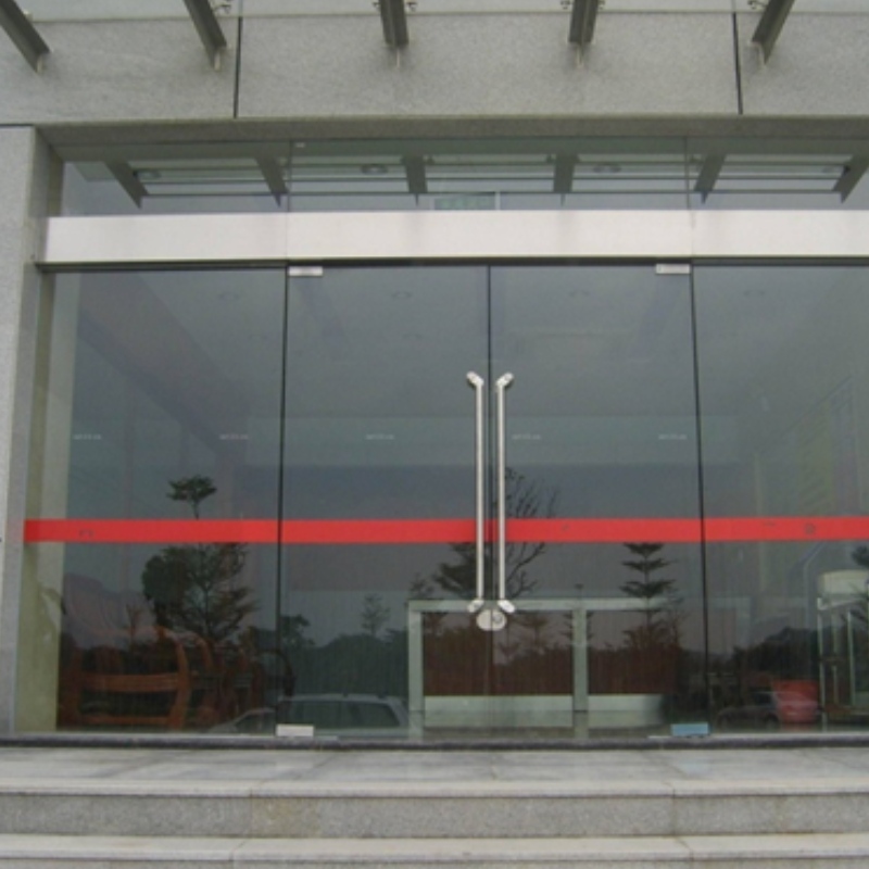 FRAMELESS TEMPERED SAFETY STOREFRONT GLASS DOOR