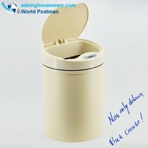 اكباند كيتشن حافظة القمامة التلقائية للمطبخ مع شاحن كهربائي ، أصفر فاتح ، 15 لتر