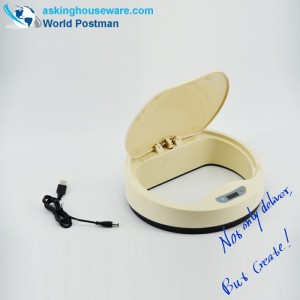 اكباند كيتشن حافظة القمامة التلقائية للمطبخ مع شاحن كهربائي ، أصفر فاتح ، 15 لتر