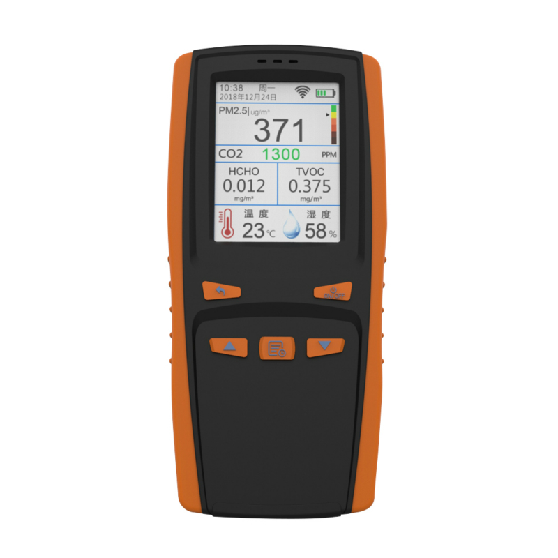 AirVisual Pro مراقبة جودة الهواء قارن بين جودة الهواء الداخلي والخارجي [PM2.5، CO2، AQI، درجة الحرارة، الرطوبة]