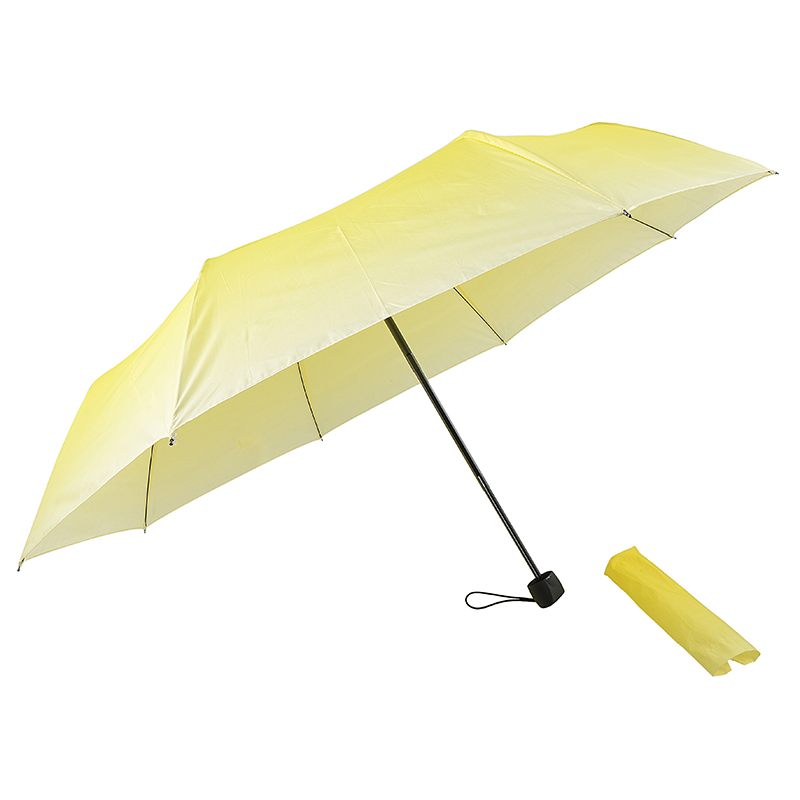 الهدايا المحمولة للطي أطفال السفر الأصفر الأرجواني المطر 3 مظلة قابلة للطي