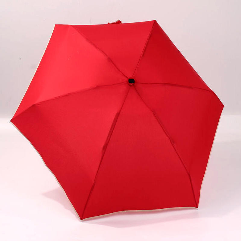 مظلة صغيرة صغيرة مطوية حمراء 5 جيب