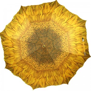 مبيعات عالية الجودة بالجملة متجر الإعلان في الهواء الطلق شكل زهرة مظلة على التوالي