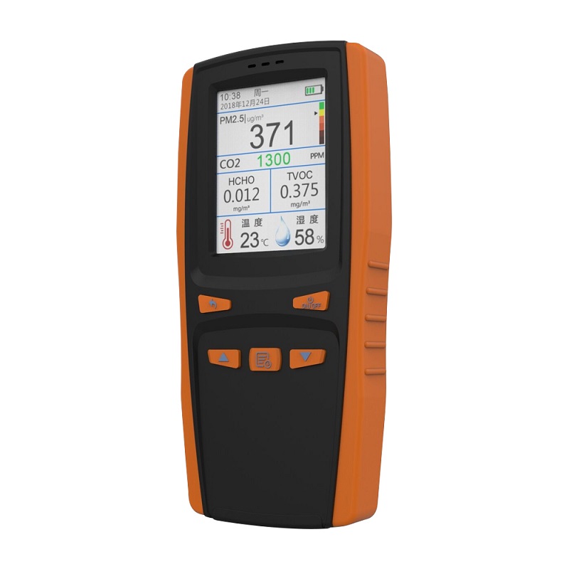 محمول للكشف عن غاز CO2 متر DM509 نظام مراقبة جودة الهواء للكشف عن الغبار PM2.5