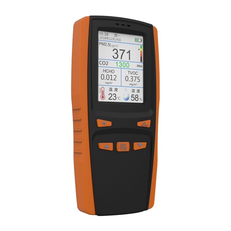محمول للكشف عن غاز CO2 متر DM509 نظام مراقبة جودة الهواء للكشف عن الغبار PM2.5