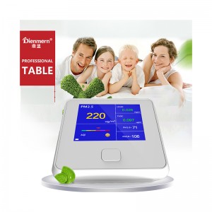 جودة الهواء مراقب داخلي في الهواء الطلق الرقمية PM2.5 محلل الغاز TVOC HCHO آكي PM10 اختبار الهواء المحللون مع بطارية قابلة للشحن