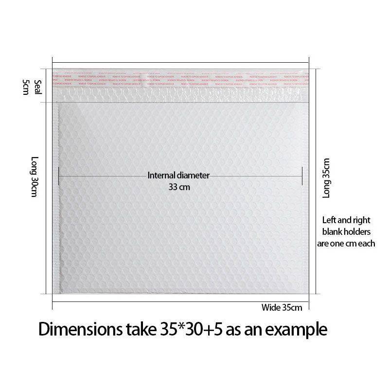 أبيض قابل للغلق فقاعة الارسال المغلفات أكياس بولي الشحن مع التفاف فقاعة الفيلم
