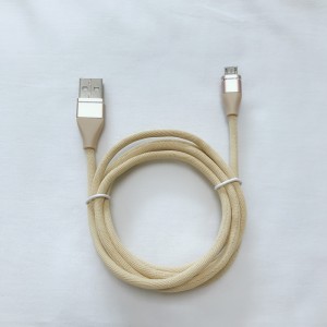 كبل بيانات مضفر ملون ، شحن سريع ، كابل USB للإسكان الدائر ، لشاحن USB صغير ، النوع C ، شحن البرق من نوع iPhone ، المزامنة