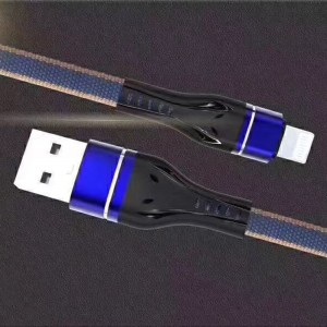 كابل بيانات USB مجزأ سريع الشحن من فليكس بيند الانحناء المتشابك بدون كابل USB صغير ، من النوع C ، شحن ومزامنة لايفون