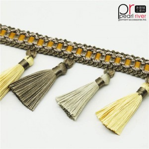 تصميم جديد الكرة هامش للنافذة الديكور بوم بوم الستار هامش