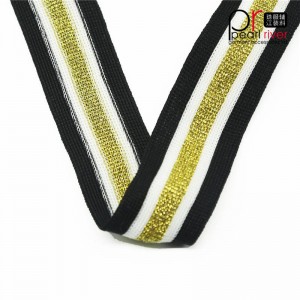 أسود / أصفر / أبيض الشريط مع سلك الذهب ذات جودة عالية الشريط