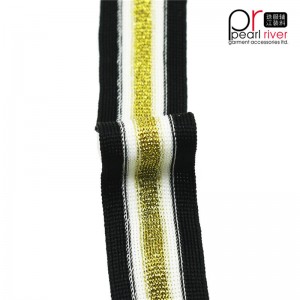 أسود / أصفر / أبيض الشريط مع سلك الذهب ذات جودة عالية الشريط