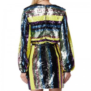 المنتج الجديد ل V العنق الترتر مصغرة فستان مثير