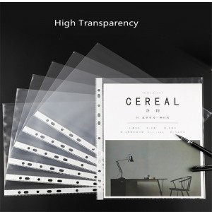 3 ثقوب و 11 ثقوب لكمة جيوب واضحة حامي ورقة