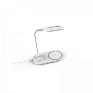 QI 10W سريع 2in1 الأثاث شاحن لاسلكي متعدد الوظائف مع مصباح KPS-9002