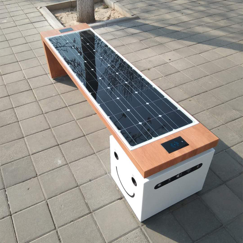 الذكية المعادن حديقة مقعد الطاقة الشمسية شاحن الهاتف المنتج والمعدات الإعلانية