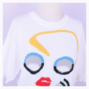 تخصيص أحمر شفاه جاكار الصيف رقيقة البلوزات متماسكة