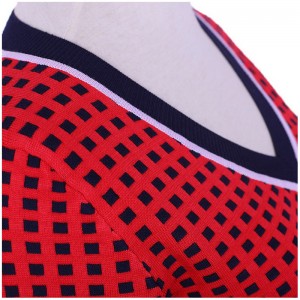 2018 مكتب السيدات بنات حلو لون الشبكة جاكار Twinset اللباس سترة