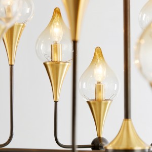 الحديد الاسكندنافية الحديثة الإبداعية شخصية زجاج الثريا