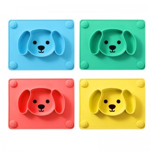 طفل جديد أطباق سيليكون لوحات مقسمة