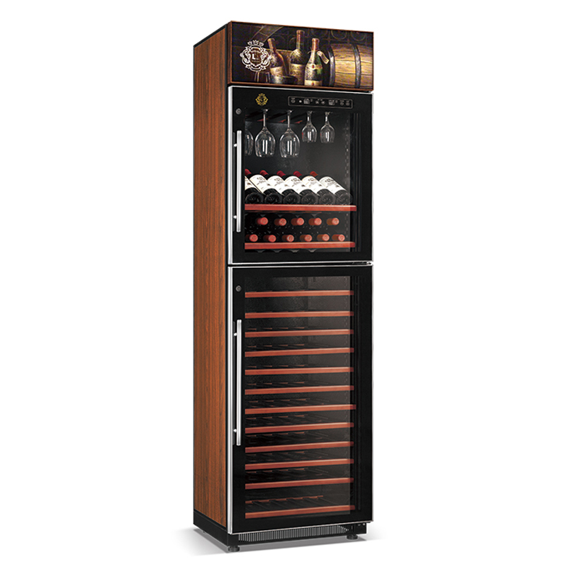 تاج سلسلة ضاغط النبيذ برودة عالية الكفاءة 2 أبواب 175W / 360W تبريد النبيذ برودة مباشرة